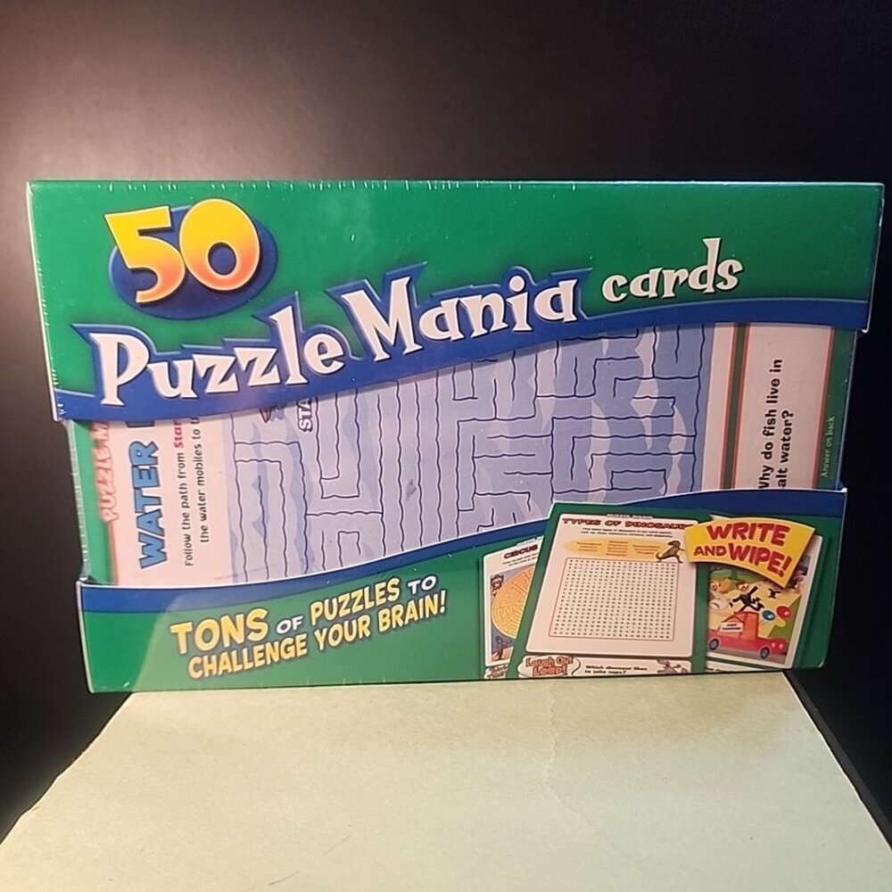 50 Puzzle Mania Cards by Kidsbooks New Unopened